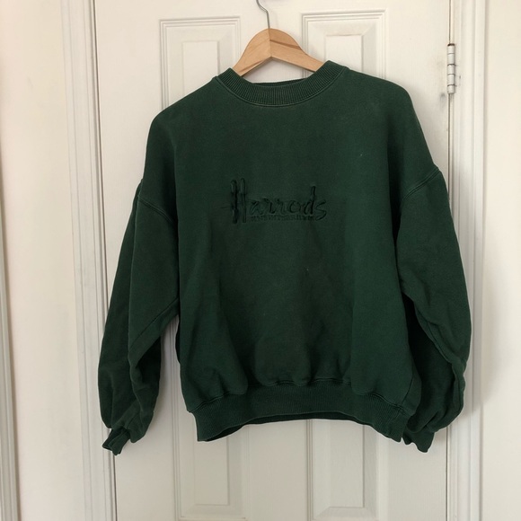 Harrods - Vintage Harrods Sweater, Green, made in England - Picture 2 of 13